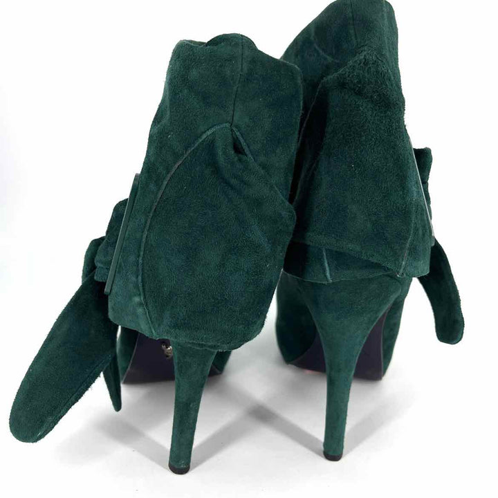 Shoe Size 10 RACHEL ROY Green Leather Boots
