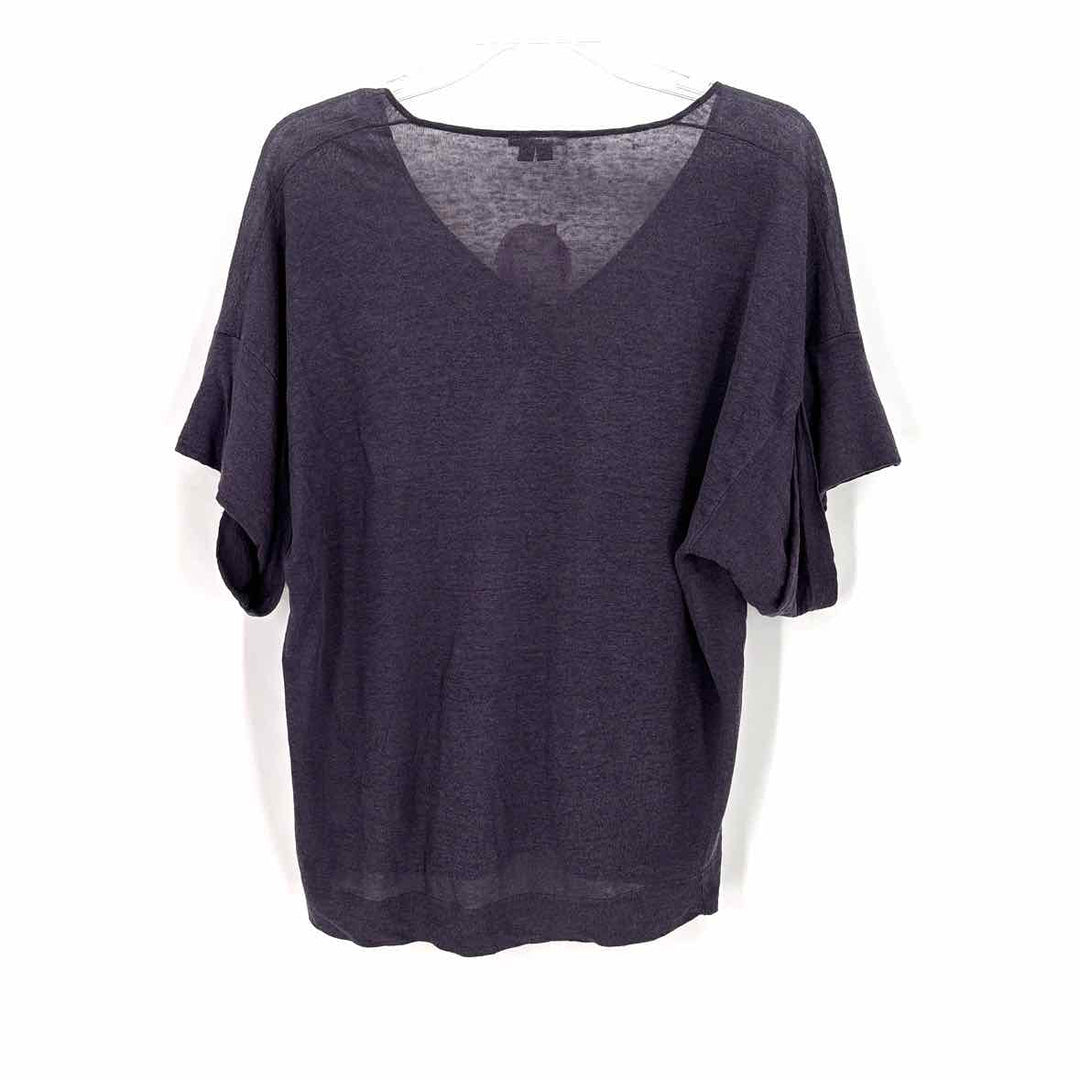 Size S THEORY Purple Linen Shirt