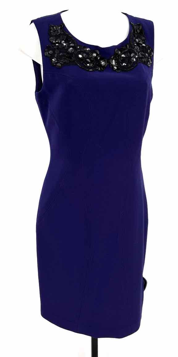 Size 12 DIANE VON FURSTENBERG Purple Sequined Dress