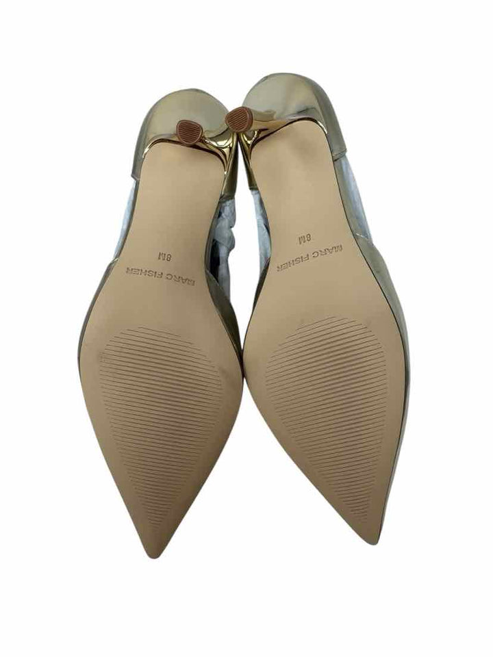 Shoe Size 8 MARC FISHER Gold Leather Pumps