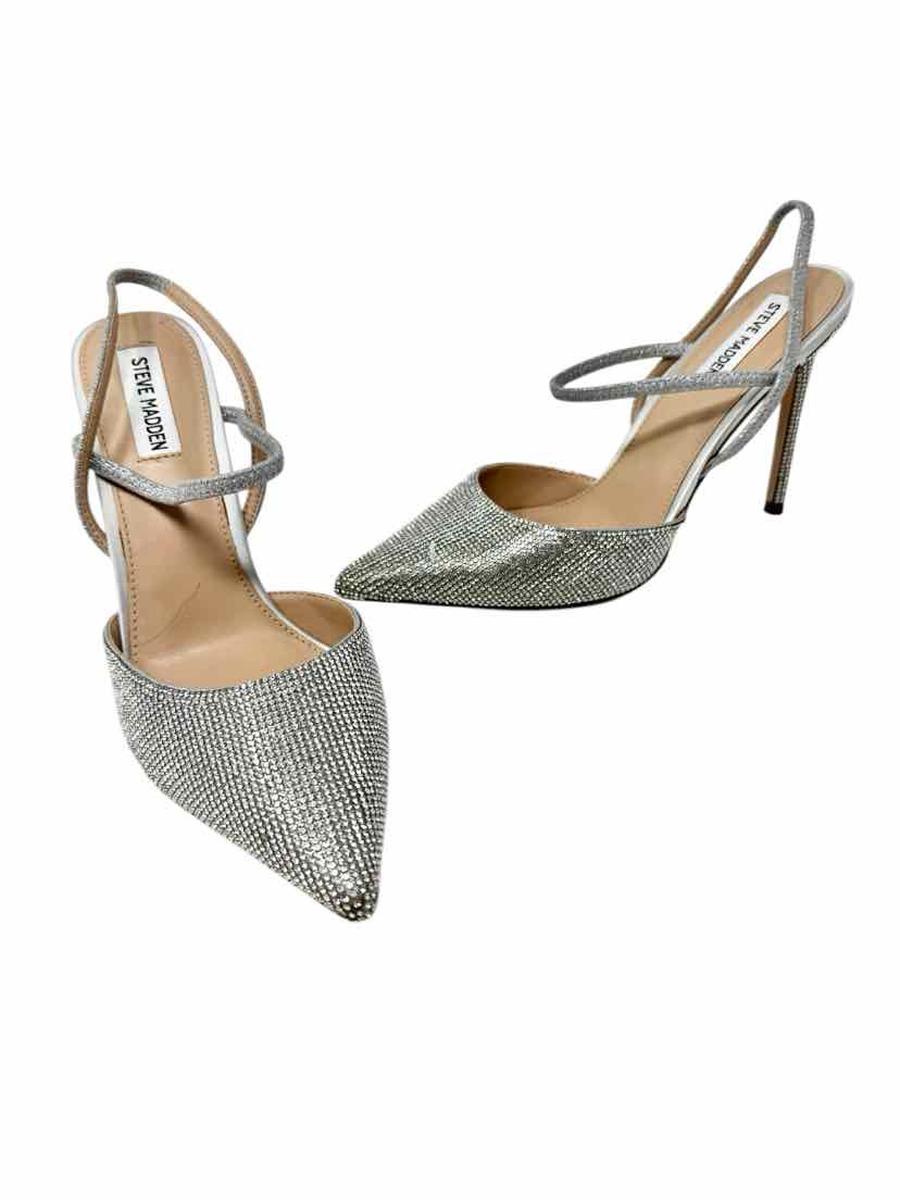 Shoe Size 10 Steve Madden Silver Pumps
