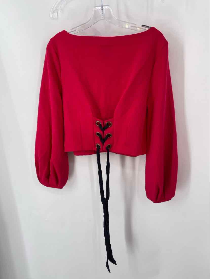 Size S MAEVE Fuschia Cotton Sweater