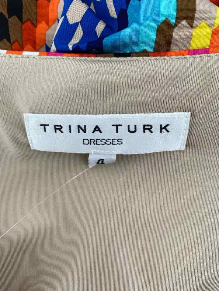 Size 4 TRINA TURK Multi-Color Dress