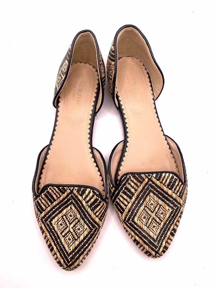 Shoe Size 8.5 ISSAC MIZRAHI TAN PRINT Flats