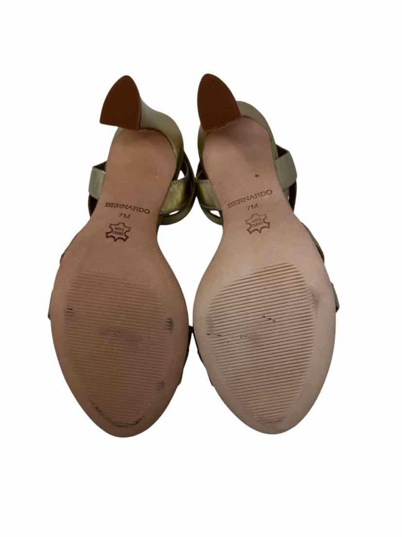 Shoe Size 7 Bernardo Gold Sandals