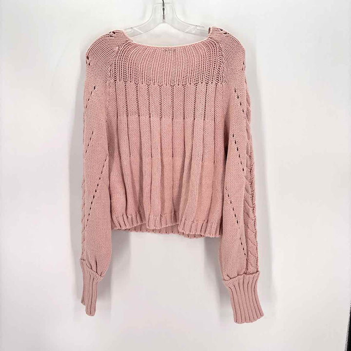 Size L FREE PEOPLE Pink Sweater
