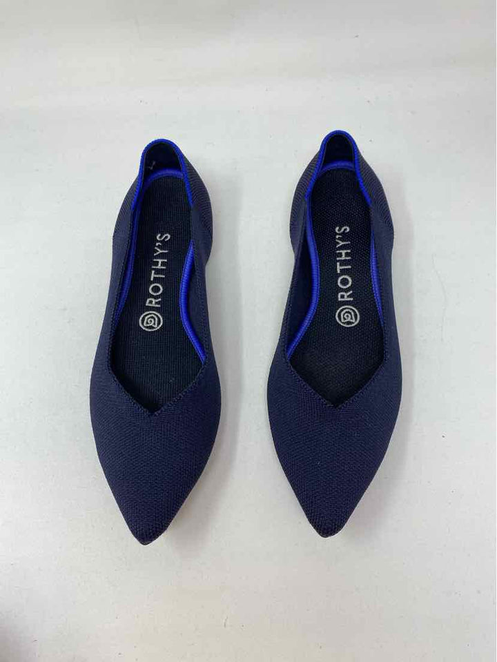 Shoe Size 8.5 ROTHY'S Navy Flats