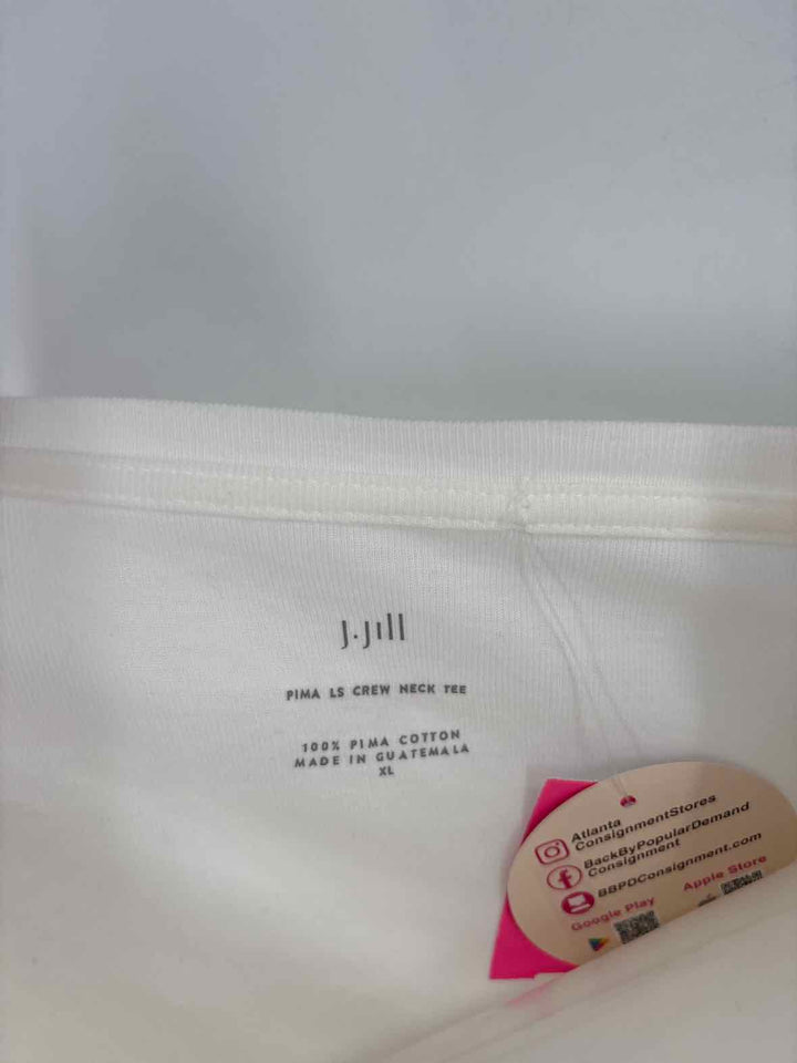 Size XL J JILL White Cotton Shirt