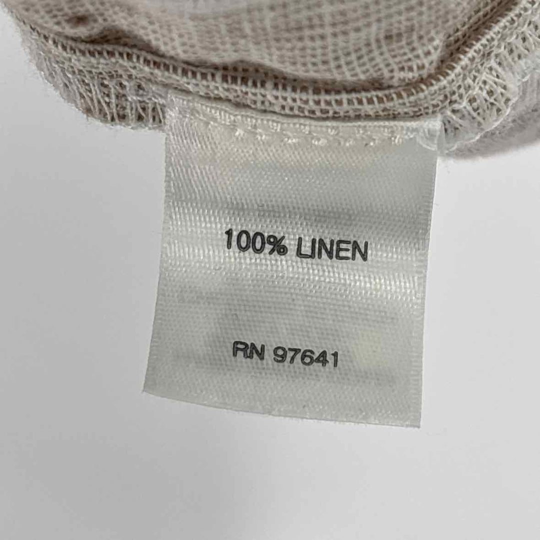 Size XL J JILL White Print Linen Shirt