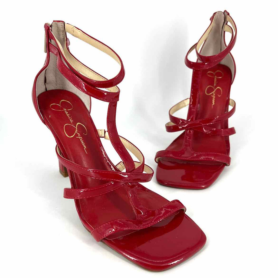 Shoe Size 9 Jessica Simpson Red PATENT Sandals