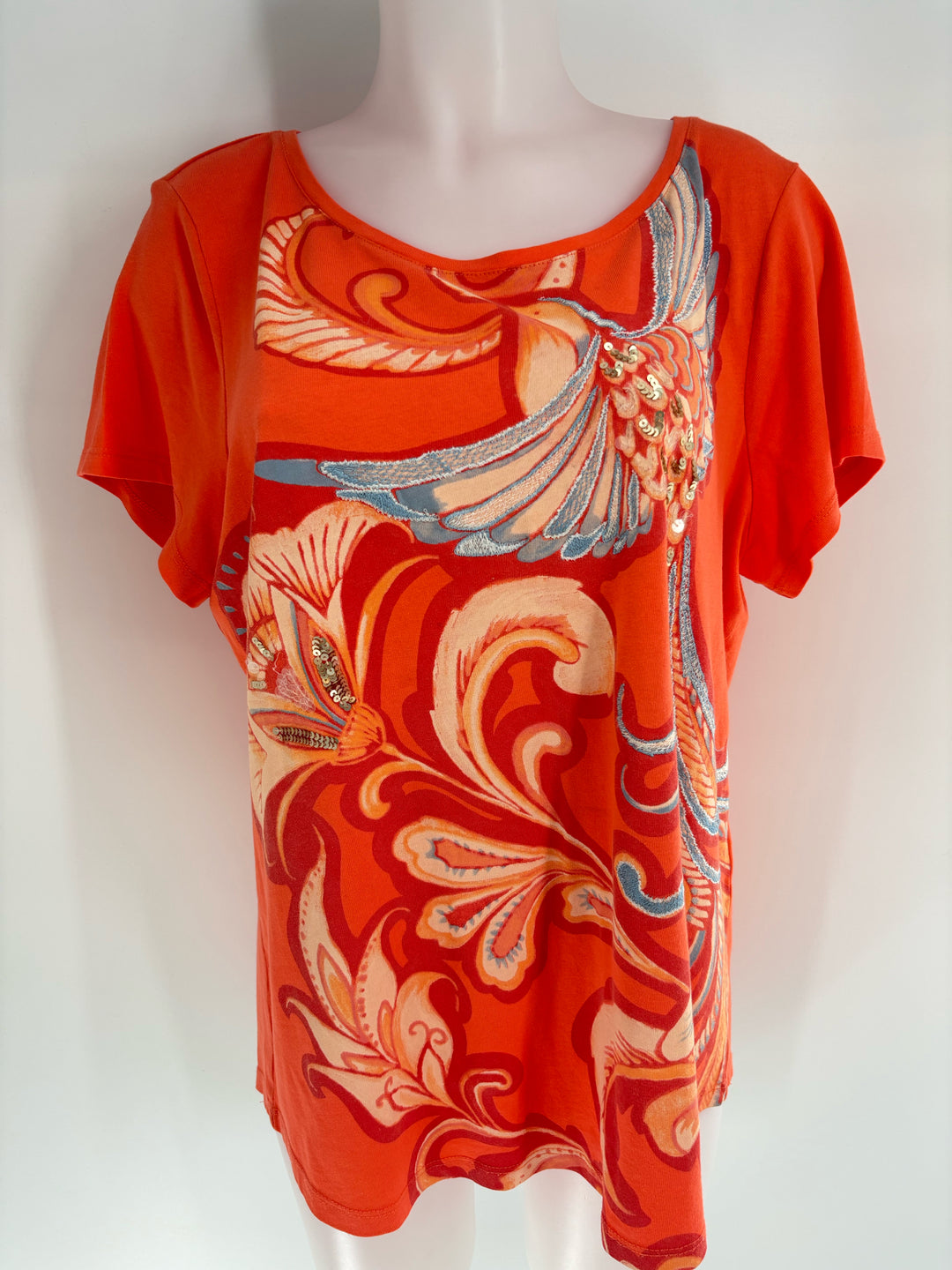 Size L Chico's Orange Shirt