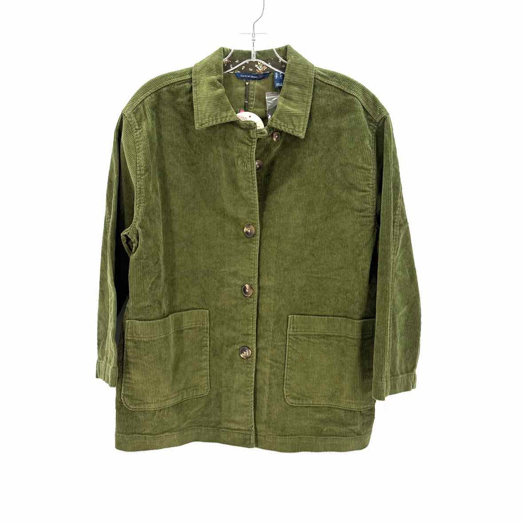 Size M ISAAC MIZRAHI Olive Corduroy Jacket