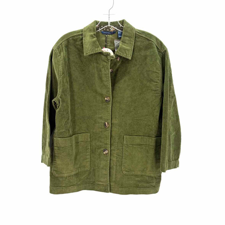 Size M ISAAC MIZRAHI Olive Corduroy Jacket