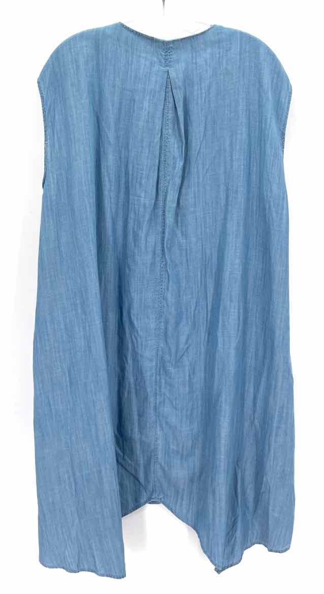 Size 1X RACHEL ROY Blue Chambray Dress