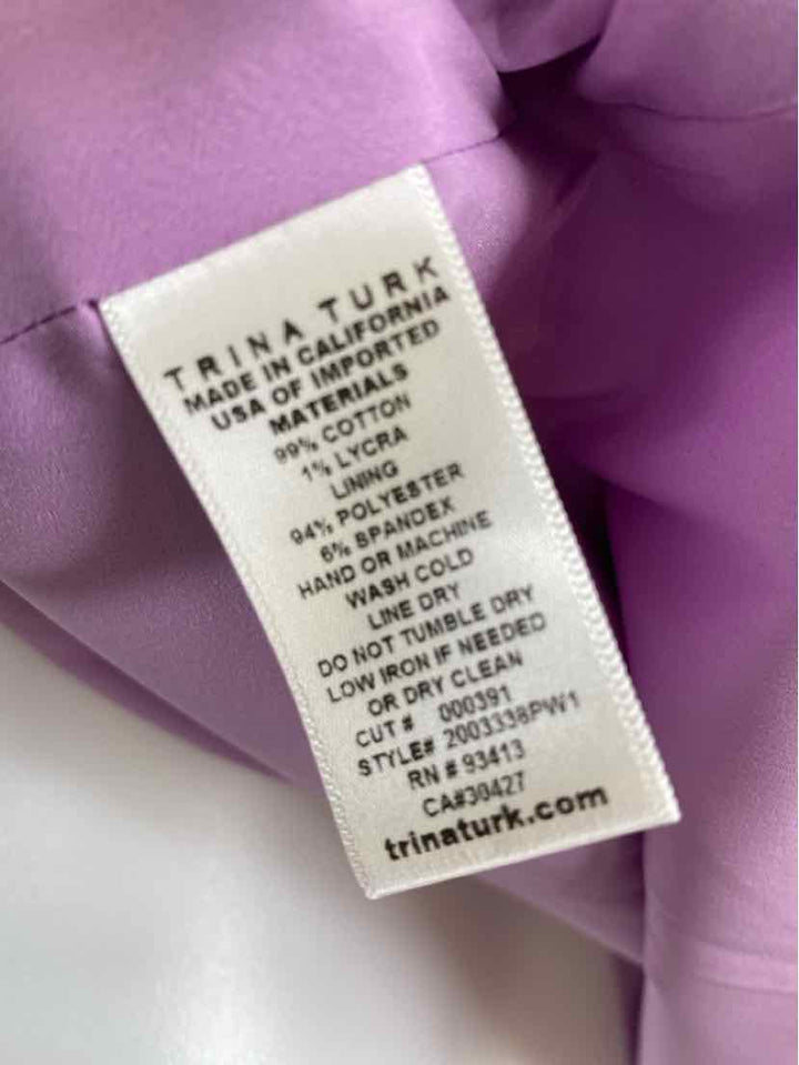 Size 10 TRINA TURK Purple Dress