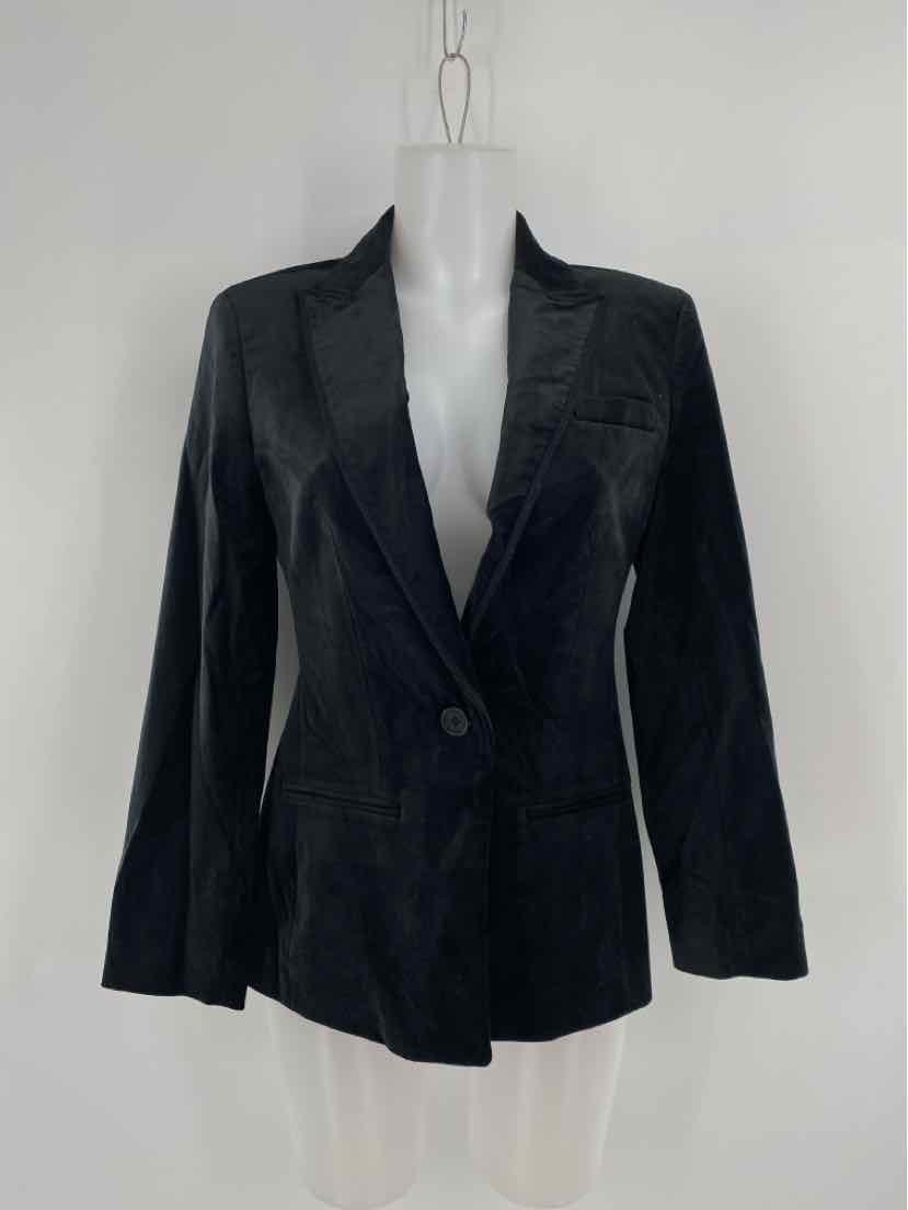 Size 0 J Crew Black Velour Blazer