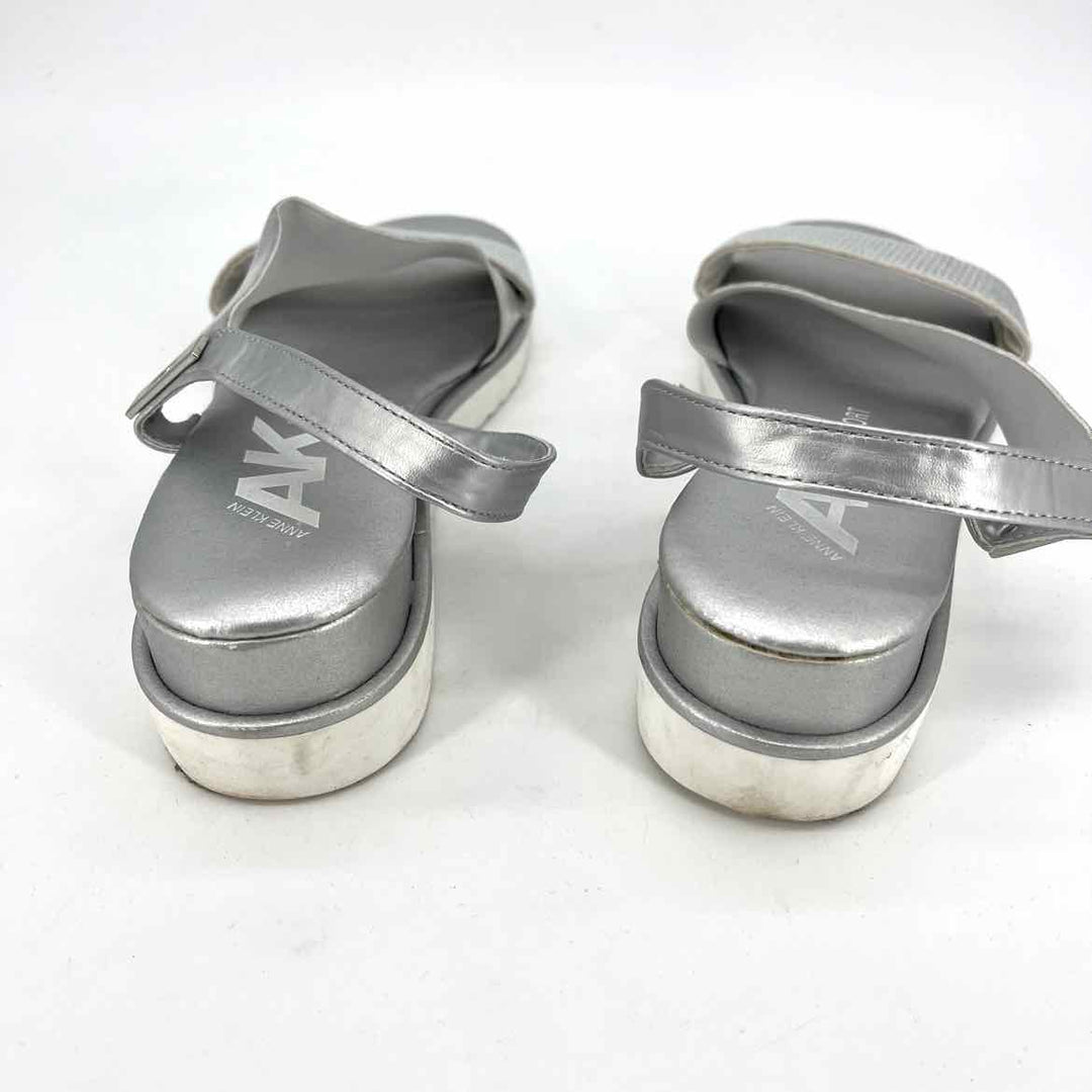 Shoe Size 10 Anne Klein Silver Sandals