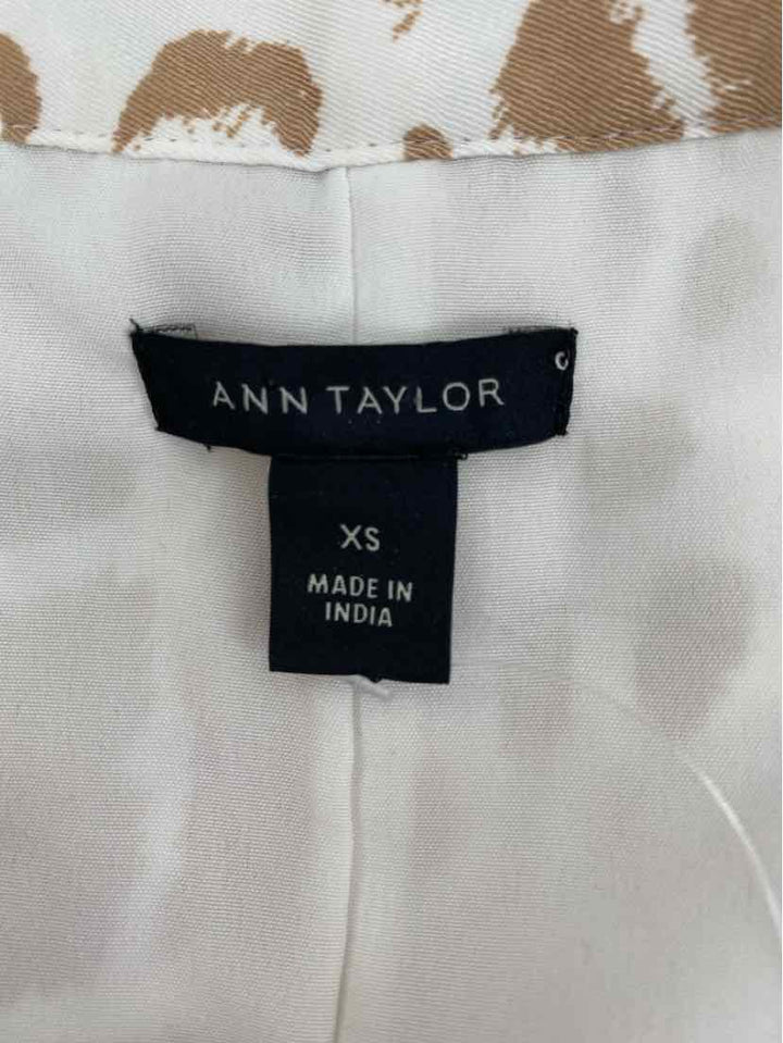 Size S Ann Taylor Brown Print Dress