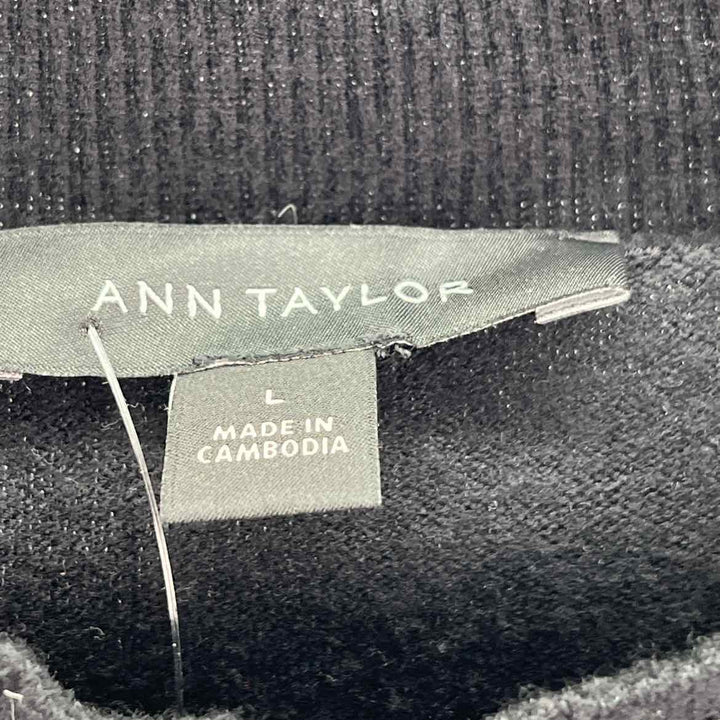Size L Ann Taylor Black Knit Sweater