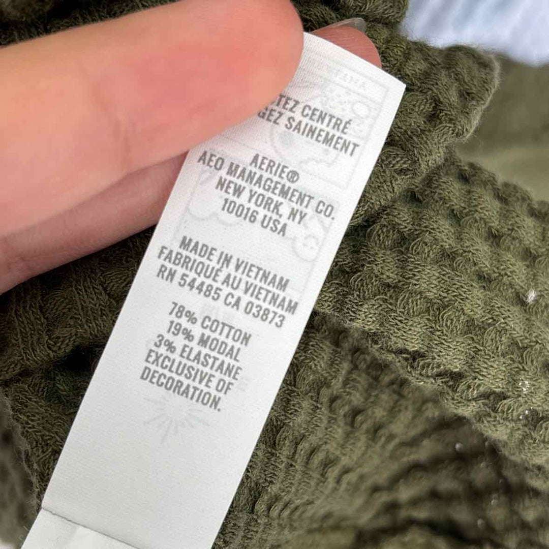 Size M AERIE Green Shirt