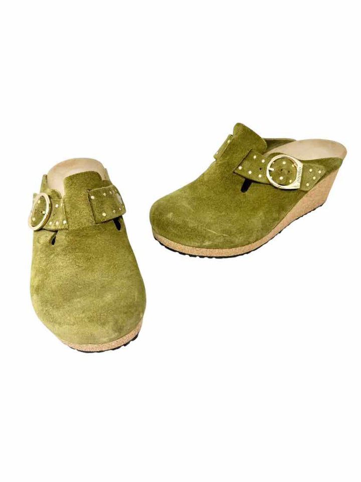 Shoe Size 40 PAPILIO Olive Suede Flats