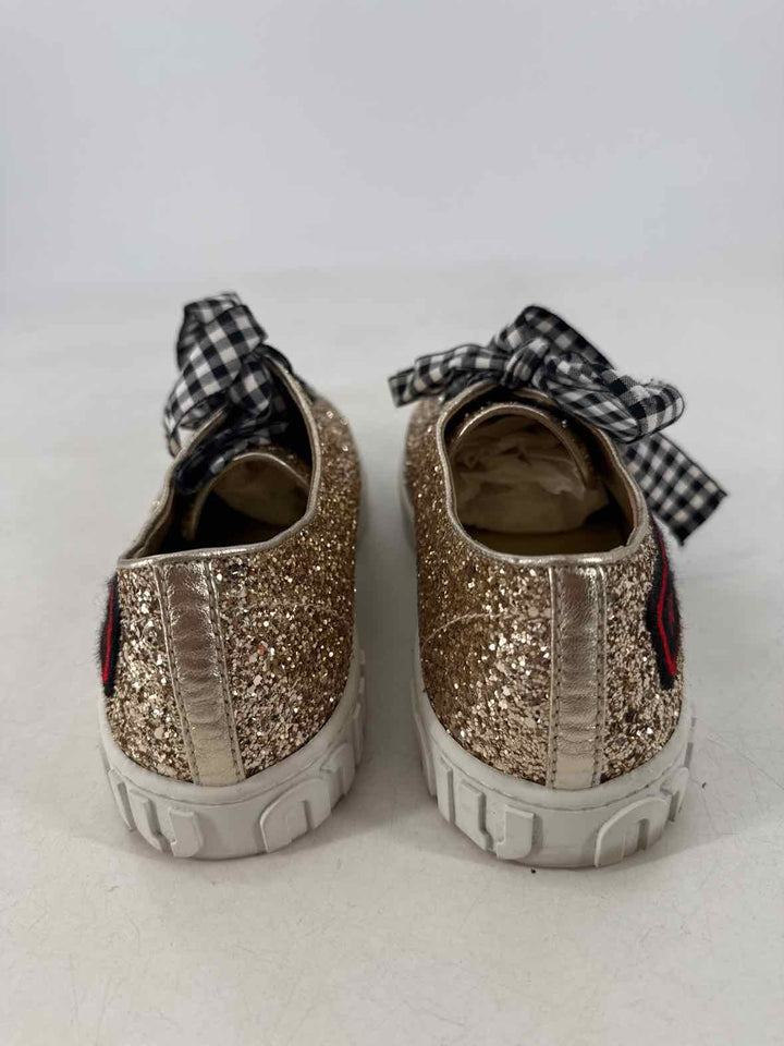 Shoe Size 38 MIU MIU Gold Sneakers
