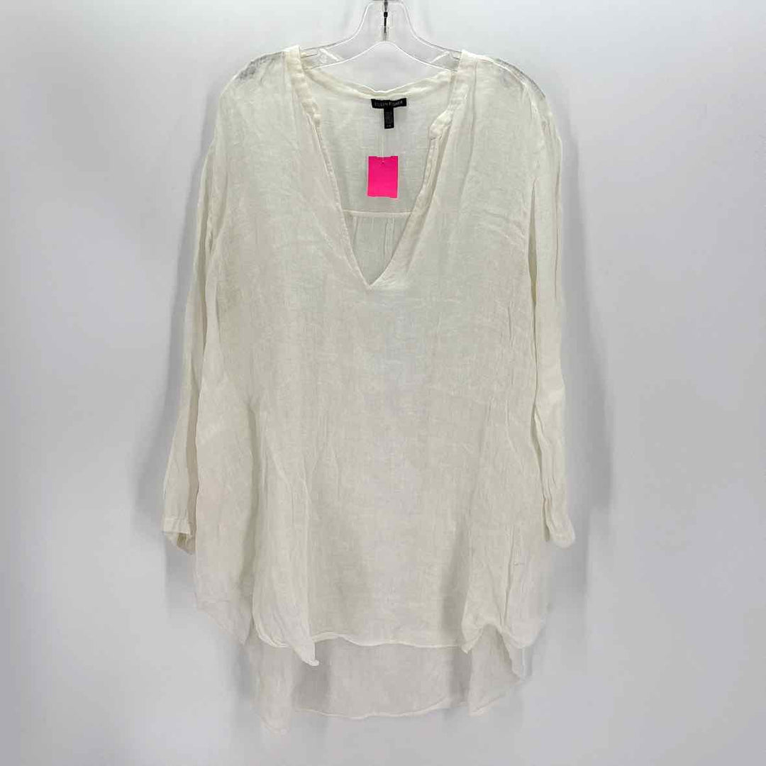 Size L Eileen Fisher White Shirt
