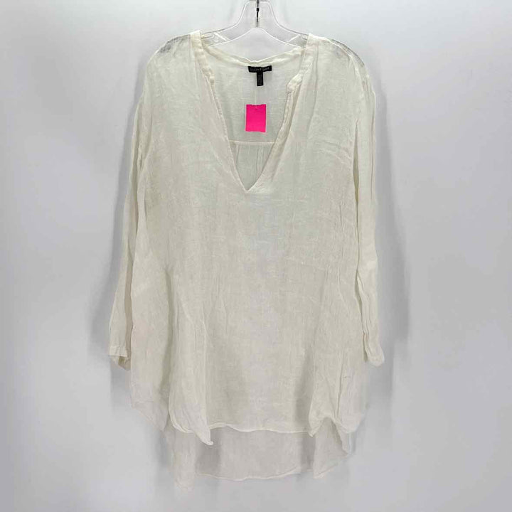 Size L Eileen Fisher White Shirt