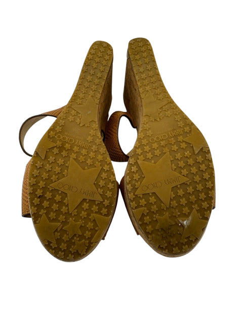 Shoe Size 38 JIMMY CHOO Tan Sandals