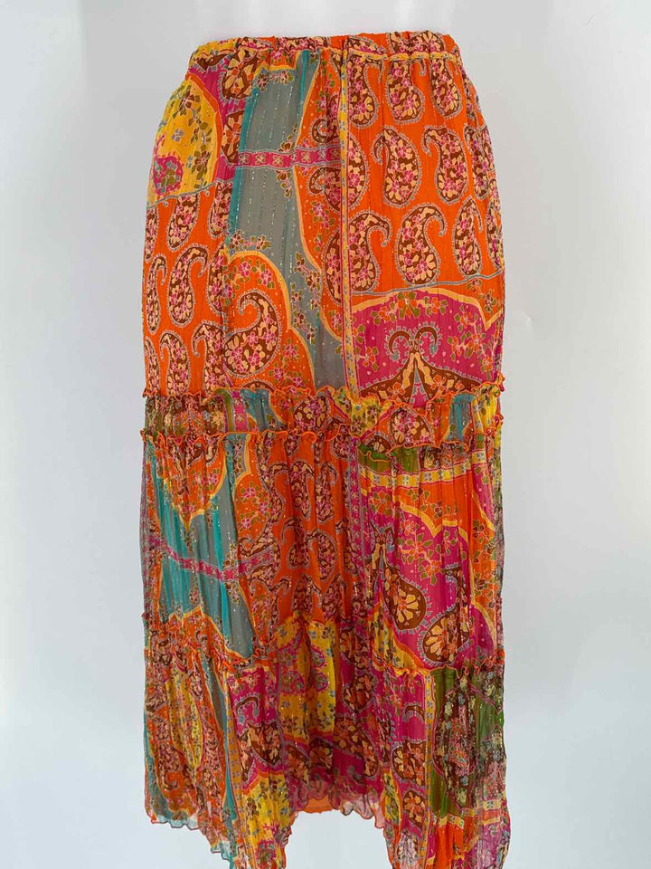 Size 22 PETER NYGARD ORANGE PRINT Skirt