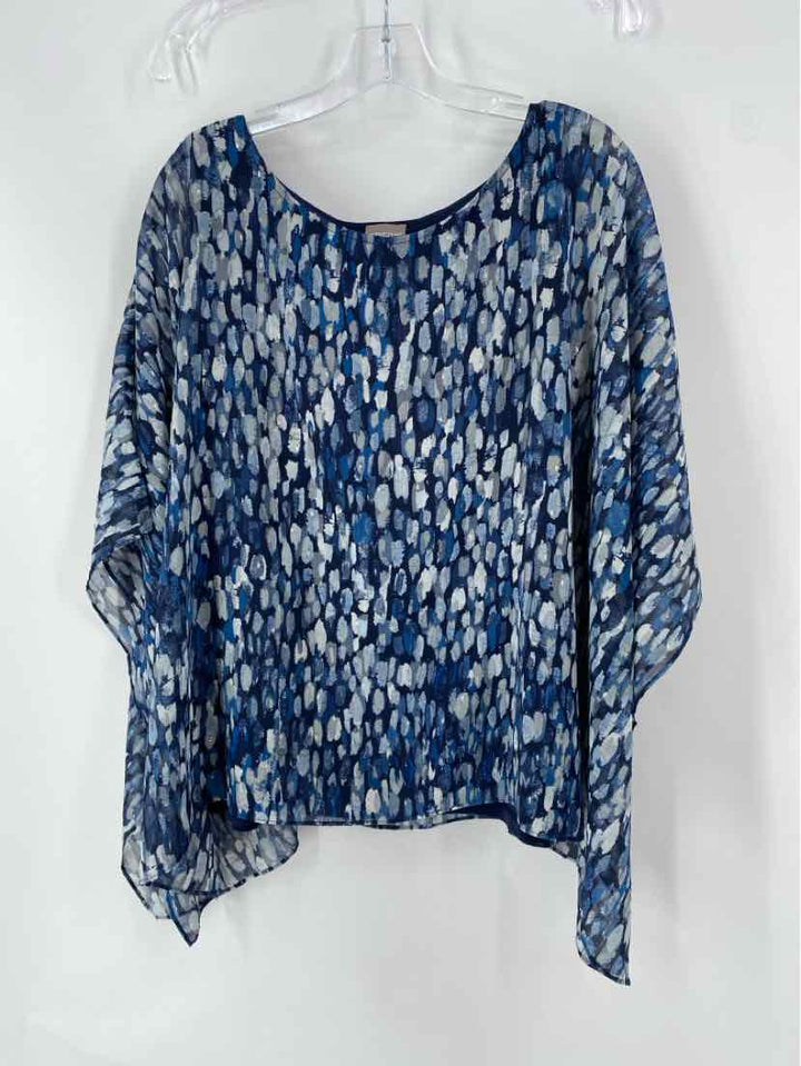 Size XL Chico's Navy Print Shirt