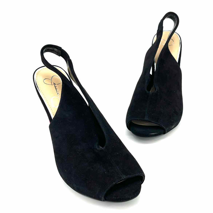 Shoe Size 9 Jessica Simpson Black Suede Pumps