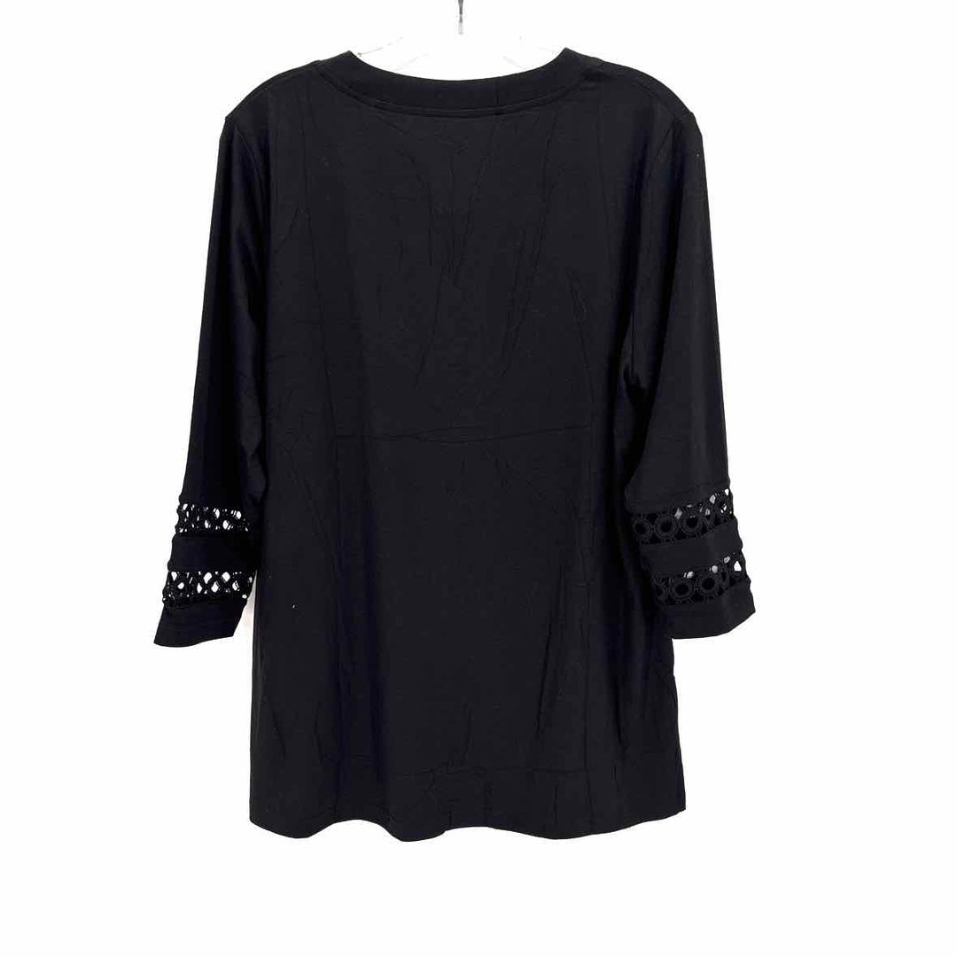 Size L Black Crochet Knit Shirt
