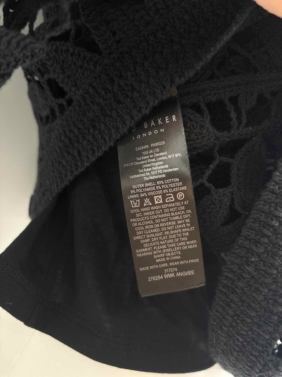 Size 1 TED BAKER Black Shirt