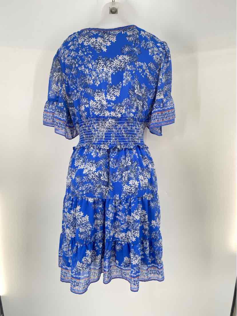 Size XL MAX STUDIO Blue Print Dress