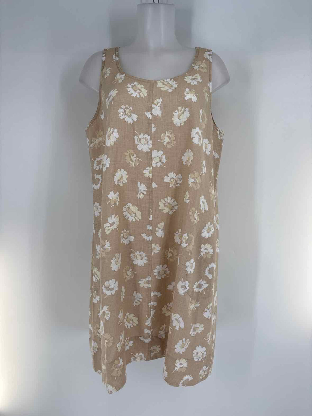 Size L J JILL Tan Linen Dress