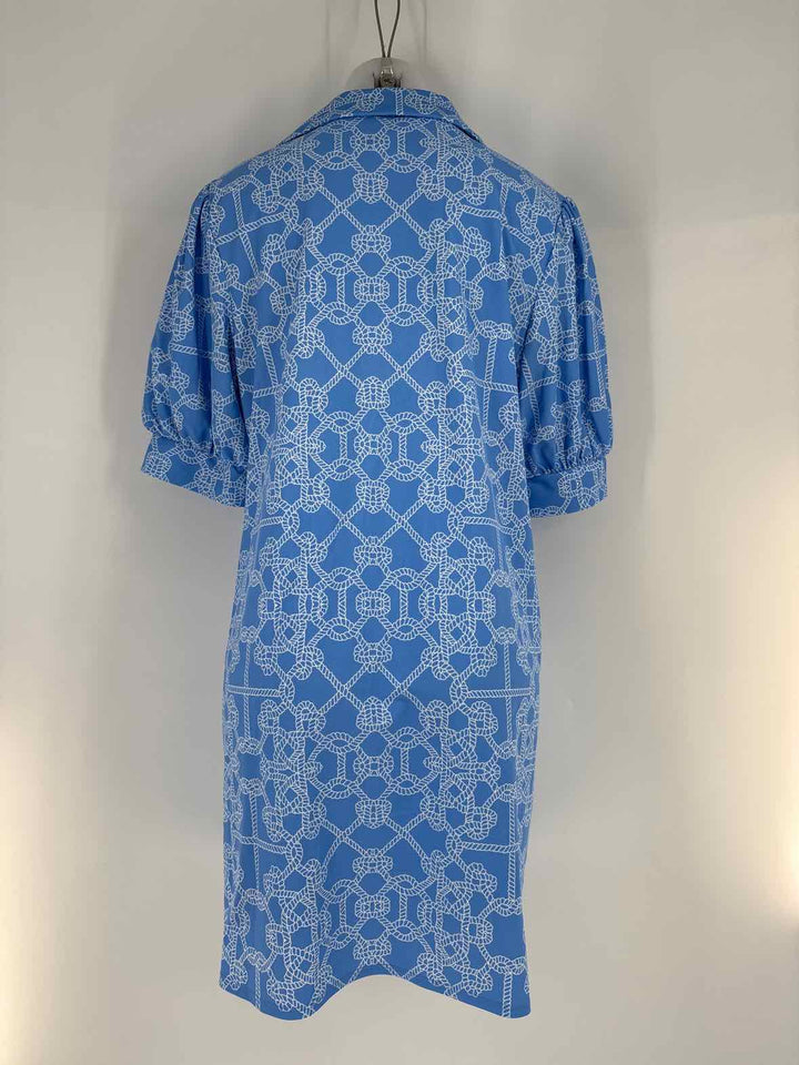 Size L Blue Print Dress