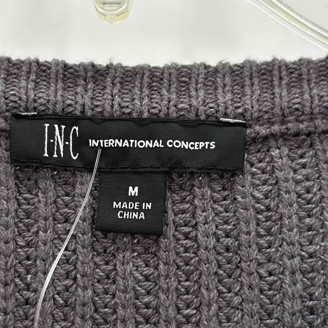 Size M INC Gray Knit Sweater