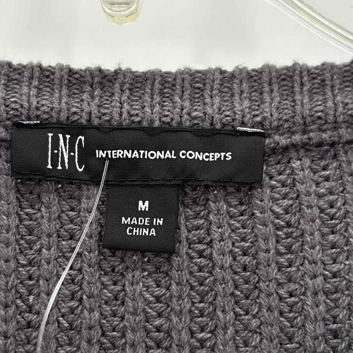 Size M INC Gray Knit Sweater