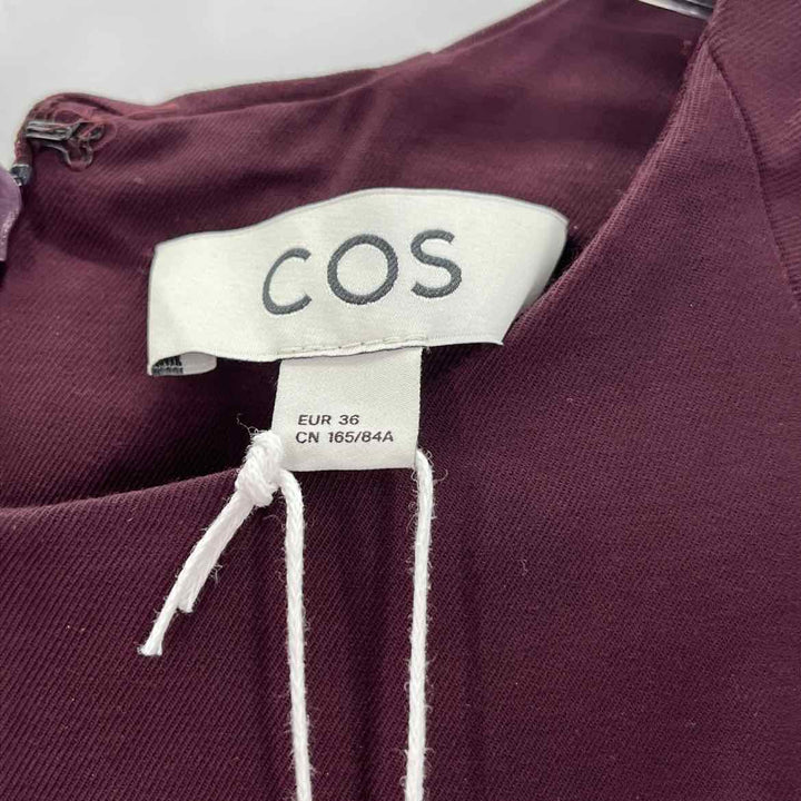 Size M COS Burgundy Dress