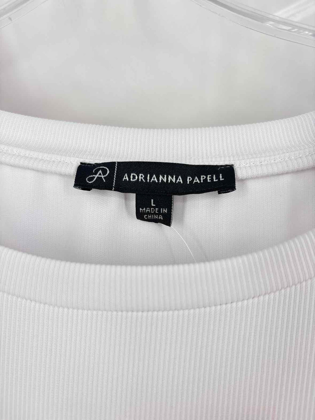 Size L Adrianna Papell White Shirt
