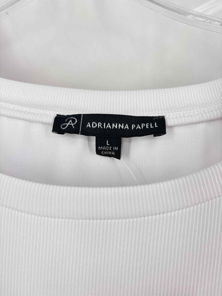 Size L Adrianna Papell White Shirt