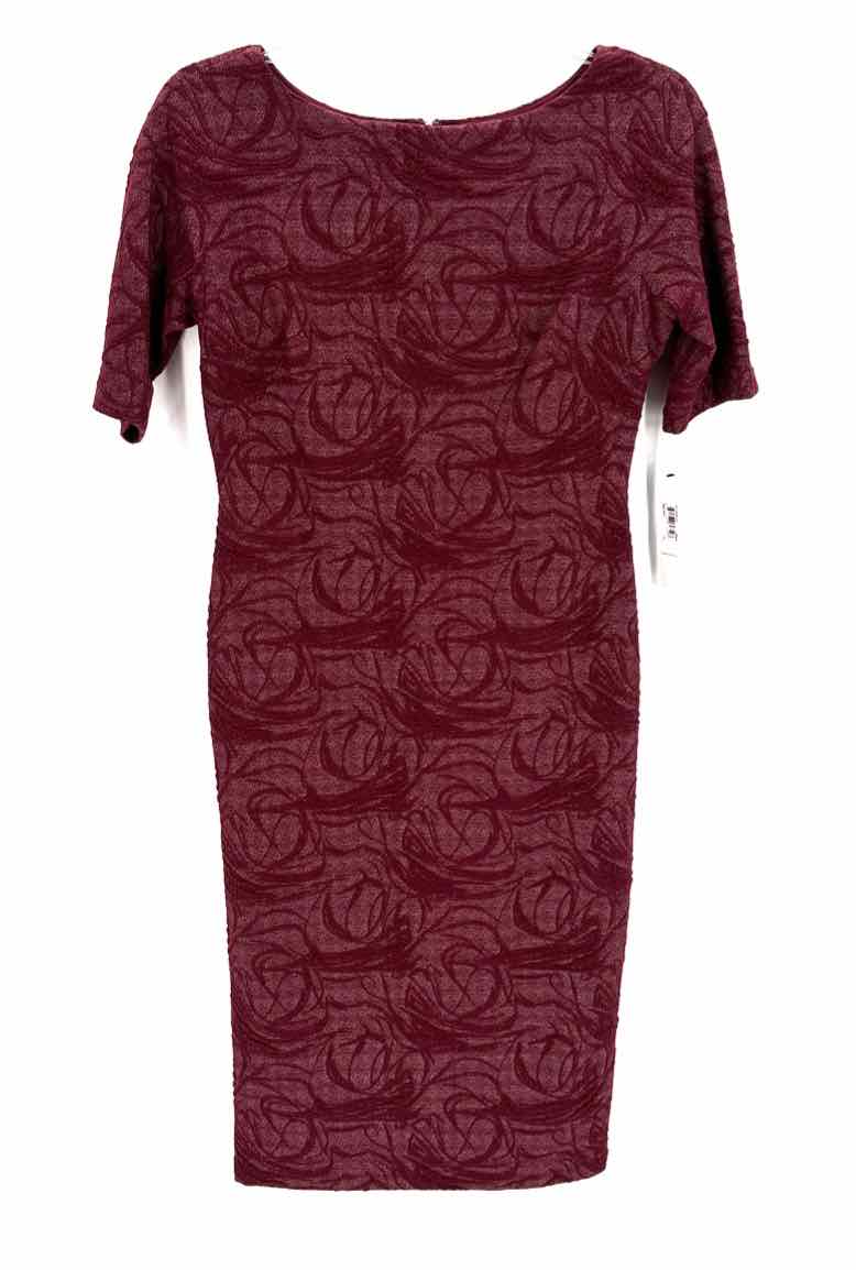 Size 10 MAGGY LONDON Burgundy Knit Dress