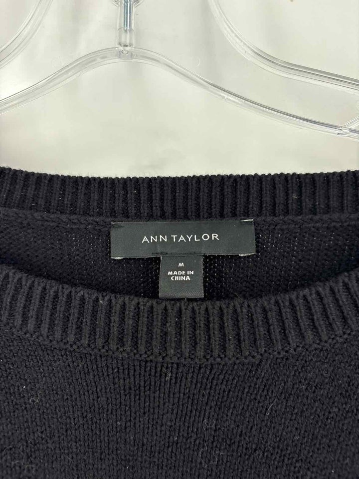 Size M Ann Taylor Black Knit Sweater