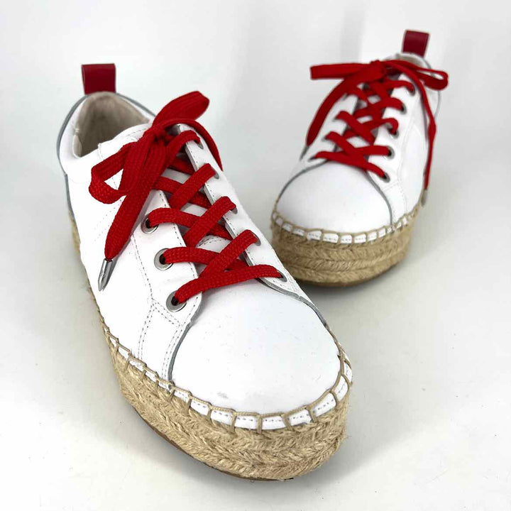 Shoe Size 7.5 Sam Edeleman White Leather Sneakers