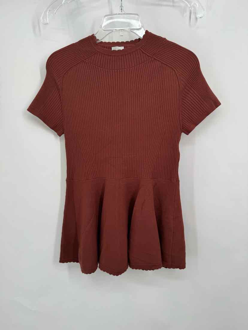 Size M MAEVE Brown Knit Shirt