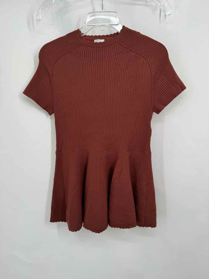 Size M MAEVE Brown Knit Shirt