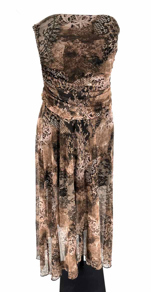 Size S RACHEL ZOE Brown Print Dress