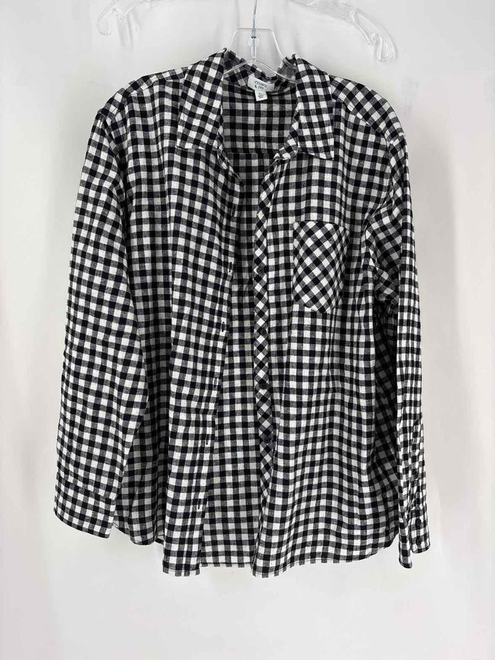 Size XL CROWN & IVY Black/White Shirt