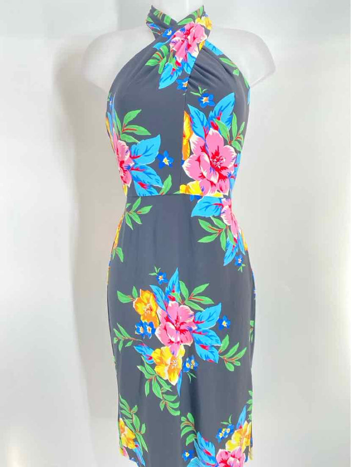 Size 2 RALPH LAUREN Black Print Dress